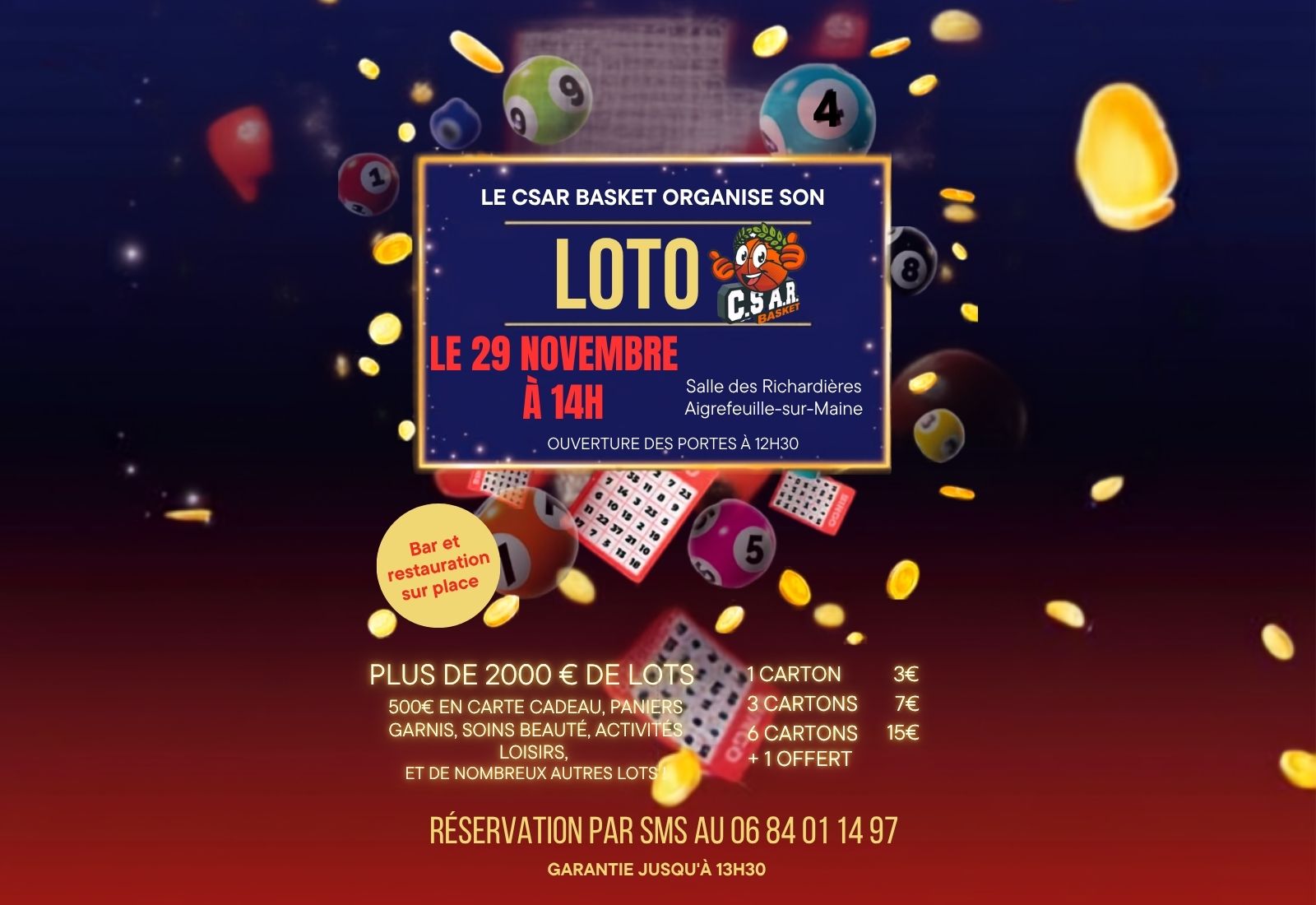 LOTO CSAR Dimanche 29 Novembre